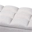 Baxton Studio Brett Tufted Fabric and Wood Storage Ottoman in Gray Beige