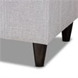 Baxton Studio Brett Tufted Fabric and Wood Storage Ottoman in Gray Beige