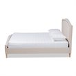Baxton Studio Felisa Upholstered Wood King Platform Bed in Beige