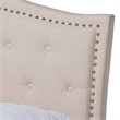 Baxton Studio Felisa Upholstered Wood King Platform Bed in Beige