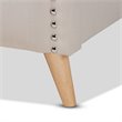 Baxton Studio Felisa Upholstered Wood King Platform Bed in Beige