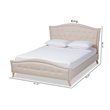 Baxton Studio Felisa Upholstered Wood King Platform Bed in Beige