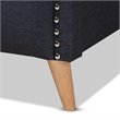 Baxton Studio Felisa Upholstered Wood King Platform Bed in Charcoal Gray