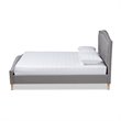 Baxton Studio Felisa Upholstered Wood King Platform Bed in Gray