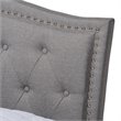 Baxton Studio Felisa Upholstered Wood King Platform Bed in Gray