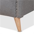 Baxton Studio Felisa Upholstered Wood King Platform Bed in Gray