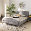 Baxton Studio Felisa Upholstered Wood King Platform Bed in Gray