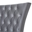 Baxton Studio Viola Modern Velvet Upholstered Queen Platform Bed in Gray
