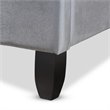 Baxton Studio Viola Modern Velvet Upholstered Queen Platform Bed in Gray