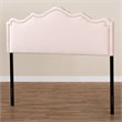 Baxton Studio Nadeen Contemporary Velvet King Headboard in Light Pink