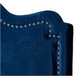 Baxton Studio Nadeen Contemporary Velvet King Headboard in Royal Blue