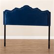Baxton Studio Nadeen Contemporary Velvet King Headboard in Royal Blue