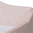 Baxton Studio Perry Velvet Upholstered Twin Daybed with Trundle in Pink