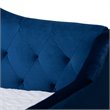 Baxton Studio Perry Contemporary Tufted Velvet Twin Daybed with Trundle in Blue