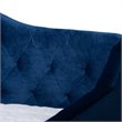 Baxton Studio Perry Velvet Upholstered Full Daybed with Trundle in Blue