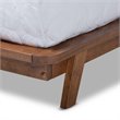 Baxton Studio Sante Mid-Century Upholstered Wood Full Platform Bed in Gray