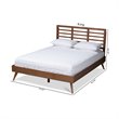 Baxton Studio Calisto Mid-Century Wood King Platform Bed in Walnut Brown