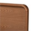 Baxton Studio Demeter Mid-Century Wood King Platform Bed in Walnut Brown