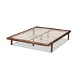 Baxton Studio Kaia Mid-Century Wood King Platform Bed in Walnut Brown