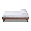 Baxton Studio Liliya Mid-Century Wood Queen Platform Bed in Walnut Brown