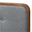 Baxton Studio Palina Mid-Century Wood Tufted King Headboard in Dark Gray