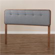 Baxton Studio Palina Mid-Century Wood Tufted King Headboard in Dark Gray
