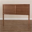 Baxton Studio Raya Mid-Century Wood Full Headboard in Walnut Brown