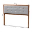 Baxton Studio Sarine Mid-Century Wood Tufted King Headboard in Light Gray