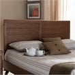 Baxton Studio Seren Mid-Century Wood Full Headboard in Walnut Brown