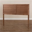 Baxton Studio Seren Mid-Century Wood Full Headboard in Walnut Brown