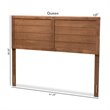 Baxton Studio Seren Mid-Century Wood Full Headboard in Walnut Brown