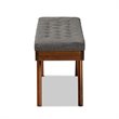 Baxton Studio Alona Mid-Century Upholstered Wood Bench in Gray