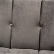 Baxton Studio Ambra Velvet Fabric with Gold Finish Accent Chair in Gray