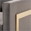 Baxton Studio Matteo Velvet Fabric with Gold Finish Accent Chair in Gray