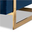 Baxton Studio Matteo Velvet Fabric with Gold Finish Accent Chair in Royal Blue