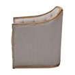 Baxton Studio Terina Fabric and White Washed Oak Wood Accent Chair in Gray-Beige