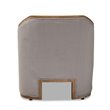Baxton Studio Terina Fabric and White Washed Oak Wood Accent Chair in Gray-Beige