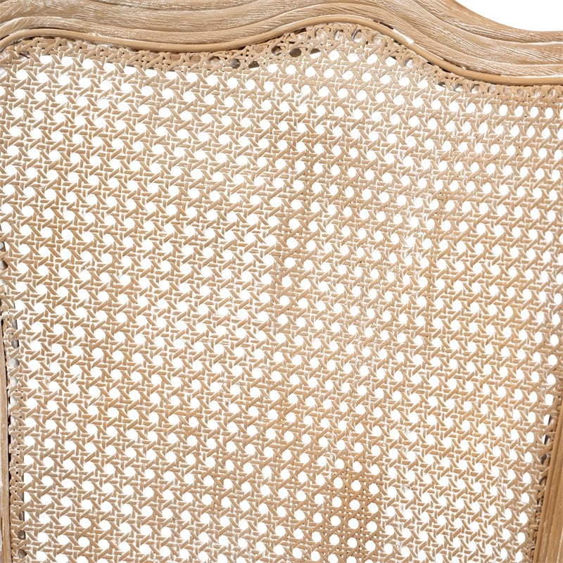 Baxton Studio Vallea Velvet Fabric and Oak Wood Accent Chair in Light Beige