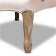 Baxton Studio Vallea Velvet Fabric and Oak Wood Accent Chair in Light Beige