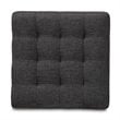Baxton Studio Elladio Upholstered Wood Cube Ottoman in Dark Gray - Set of 2