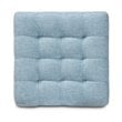 Baxton Studio Elladio  Upholstered Wood Cube Ottoman in Light Blue - Set of 2