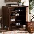 Baxton Studio Coolidge Contemporary Wood 4-Shelf Shoe Cabinet in Walnut Brown
