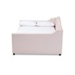 Baxton Studio Perry Contemporary Velvet Upholstered Queen Daybed in Pink