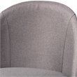 Baxton Studio Carra Gray Upholstered Swivel Bar Stool in Walnut - Set of 2