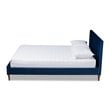 Baxton Studio Frida Full Size Royal Blue Velvet Upholstered Bed