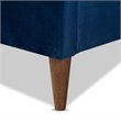 Baxton Studio Frida Upholstered Queen Bed in Royal Blue Velvet