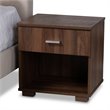 Baxton Studio Maren Queen Size Beige Platform Bed with Two Nightstands