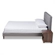 Baxton Studio Queen Size Maren Light Grey Platform Bed with Nightstands