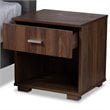 Baxton Studio Queen Size Maren Light Grey Platform Bed with Nightstands