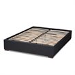 Baxton Studio Leni 4-Drawer Storage King Bed in Dark Gray